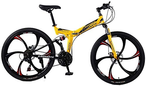 Folding Mountain Bike : Drohneks Folding Bicycle, Mountain Bike 24 / 26 inches 21Speed Damping Road bike Fat Folding bikes mtb Snow beach bicycle