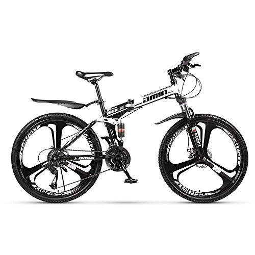 Folding Mountain Bike : DYB 26" 30-Speed Mountain Bike for Adult Folding mountain bike variable speed off-road double shock absorption men bicycle outdoor riding City Bicycle Lightweight