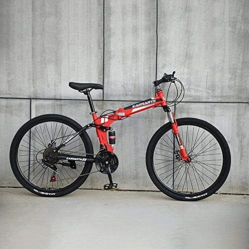 Folding Mountain Bike : DZXCB Mountain Bike, Foldable Mountainbike 24 / 26 Inches, Bicycle with Spoke Wheel, Bicycle, 21stage Shift, 26