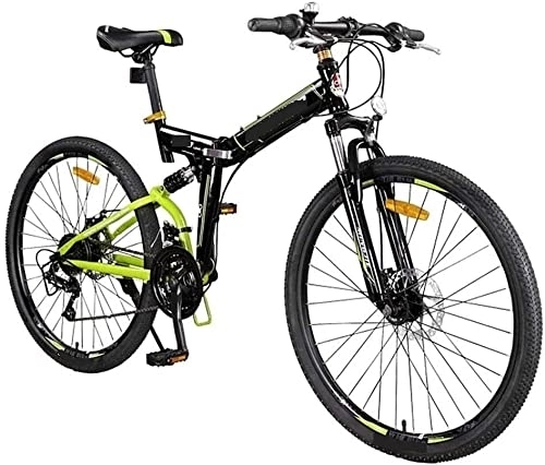 Folding Mountain Bike : ERGUI Mountain Bike Variable Speed Men Off-road Folding Double Shock Absorption Soft Tail Adult Student Bicycle