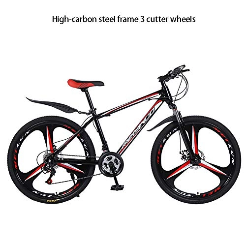 Folding Mountain Bike : EWQ Lightweight Mountain Bike, dual-disc brake 26-Inch Aluminum Alloy / High Carbon Steel 21 / 24 / 27 Speed Mountain Bike, Shock Absorption 3S, 8, 21 speed