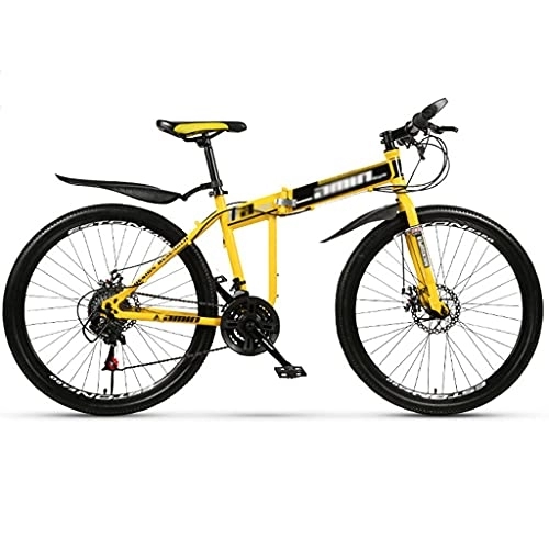 Folding Mountain Bike : FETION Children's bicycle 26 inch Folding Mountain Bike, for Youth Adult Aluminum Steel Frame 21 Speed Mountain Bicycle with Shock Absorbers for Men and Women / 8674 (Size : 26inch27 speed)