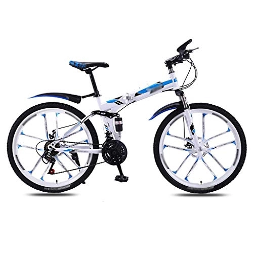Folding Mountain Bike : Folding Bikes Folding Mountain Bike Bicycle Men's And Women's Adult Variable Speed Double Shock Absorber Adult Student Ultra-light Portable Off-road Bicycle 26 Inches Portable folding Bike Bicycle