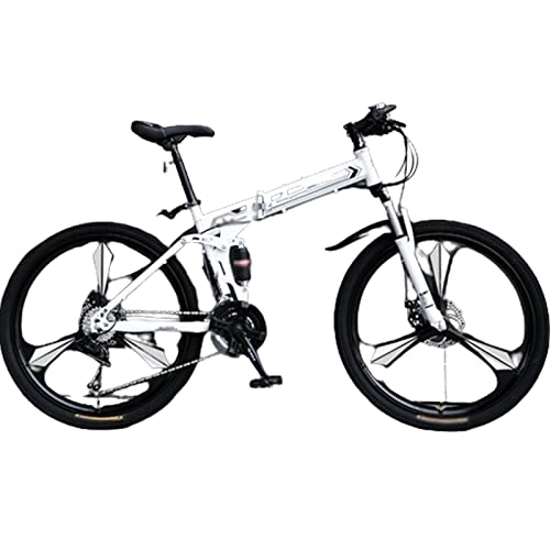 Folding Mountain Bike : Folding Mountain Bike - Men's Variable-Speed Bike for Teens, Girls, and Adults - 26" / 27.5" Wheels - 24 / 27 / 30 Speeds - Off-Road - Light and Foldable (gray 26inch)