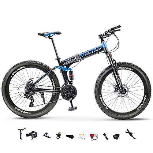 Folding Mountain Bike : Folding mountain bikes male laides bicycles comfort bikes variable speed double shock absorber racing student youth sports bike 24inch 26'' high carbon steel road bike