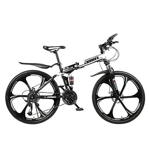 Folding Mountain Bike : GOKOMO Mens Mountain Bike 26 Inch, 21-Speed Mountain Bike Adult Bicycle (Black, One Size)