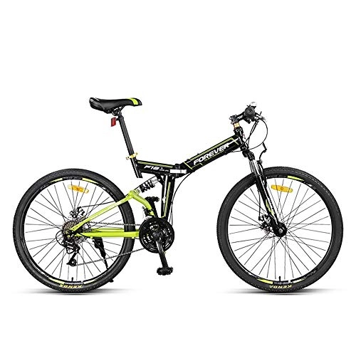 Folding Mountain Bike : GUI-Mask SDZXCFoldable Mountain Bike Ultra Light Portable Off-Road Transmission Adult Soft Tail Bicycle Male 26 Inches 24 Speed