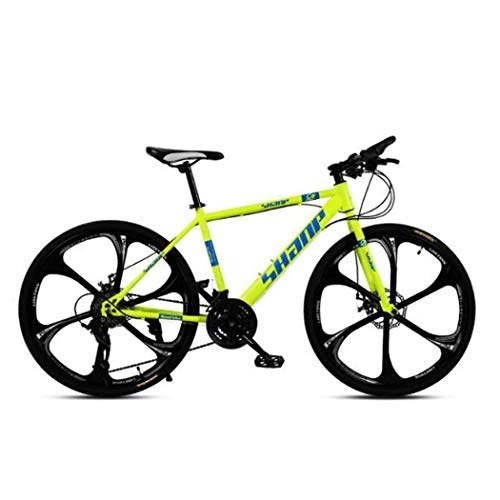 Folding Mountain Bike : GWFVA Lightweight Mountain Bike, MTB Bicycle, Dual Disc Brake 26-Inch Wheels High Carbon Steel 21 / 24 / 27 / 30 Speed Shock Absorption, Unisex