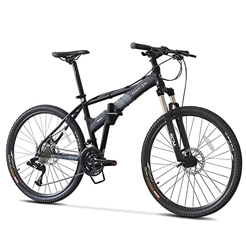 Folding Mountain Bike : HJRBM Mountain Bikes， 26 inch 27 Speed Mountain Bike， Folding Aluminum Frame Anti-Slip Bicycle， Kids Adult All Terrain Mountain Bike，Black jianyou (Color : Blue)