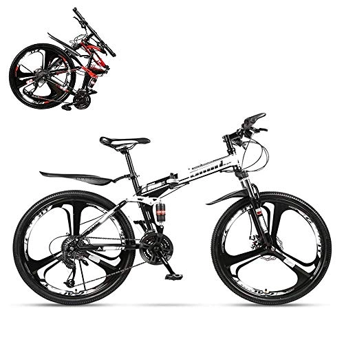 Folding Mountain Bike : JIAWYJ YANGHAO-Adult mountain bike- Folding Adult Bike, 26-inch Variable Speed Double Shock Absorption Off-road Racing, with Front Shock Lock, 4 Colors, Suitable for Height 165-185cm YGZSDZXC-04