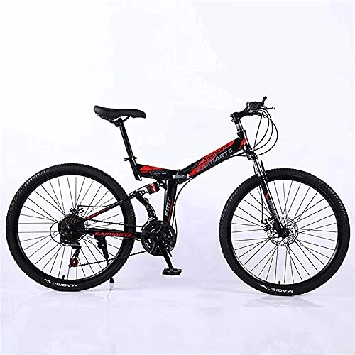 Folding Mountain Bike : JIAWYJ YANGHAO-Adult mountain bike- Folding Mountain Bike 24 Inch Adult Variable Speed Lightweight Mini Small Student Bike, Double Disc Brake, Adjustable Seat Bikes (Color:B) YGZSDZXC-04 (Color : A)
