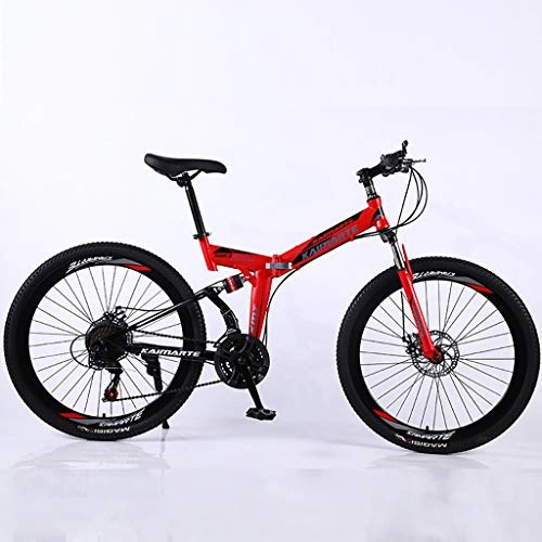 Folding Mountain Bike : JN 26-inch Folding Mountain Bikes For Adults To Drive Off-road Soft-tail Bicycles, Full Suspension Mountain Bikes, Adult Folding Bikes, Mountain Bikes