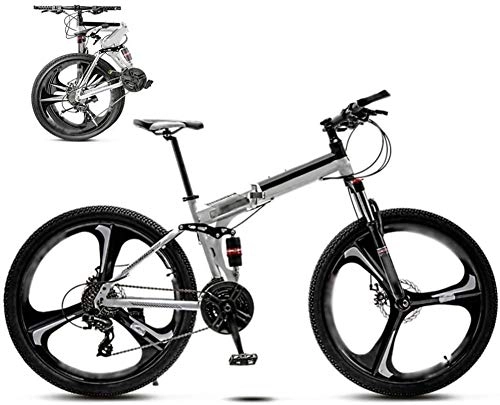Folding Mountain Bike : KEMANDUO Mountain Bike 24 / 26 inches, 21 / 24 / 27-speed gear foldable mountain bikes, mountain bikes for men and women, double-disc, 21 speed, 24 inch