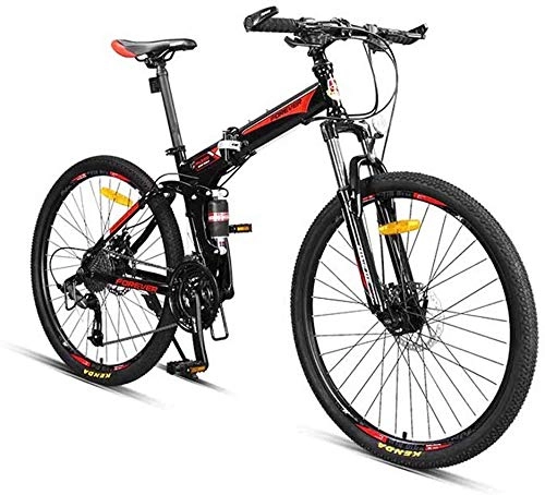 Folding Mountain Bike : KKKLLL Foldable Bicycle Mountain Bike Adult Male Speed Off-Road Double Shock Absorber 27 Speed 26 Inches