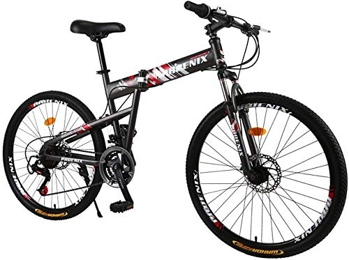 Folding Mountain Bike : KKKLLL Folding Bicycle Mountain Bike Damping Road Speed Cycling Adult Male and Female Students 26 Inch 27 Speed