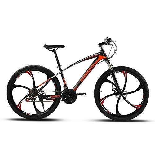 Folding Mountain Bike : KXDLR Mens Mountain Bike, Front Suspension, 21-27 Speed, 26-Inch Wheels, 17-Inch Aluminum Frame MTB Bikes Double Disc Brake, Red, 21 Speeds