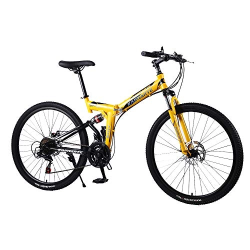 Folding Mountain Bike : LIU 24 / 26inch Mountain Bike 21 / 24 / 27speed Folding Bicycle Adult Bike Men's and Women's mountain bike Spoke wheel and knife wheel bike, 24inch, 27speed