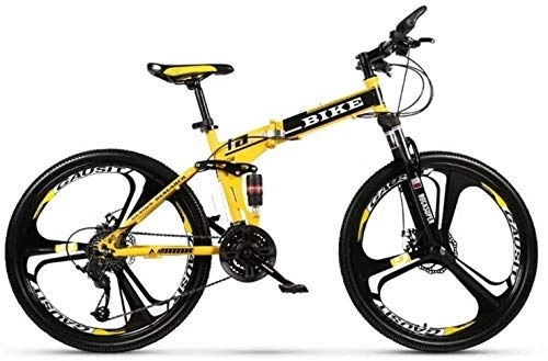 Folding Mountain Bike : Men's Mountain Bike 24 / 26 Inches Foldable Bike Bicycle MTB Bicycle Urban Track for Women Men Girls Boys, 21-stage shift, 26inches