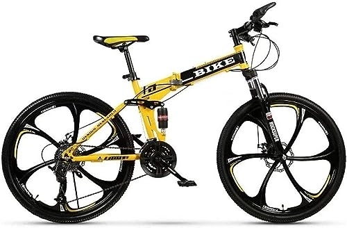 Folding Mountain Bike : Mountain Bike, Foldable Mountain Bikes, Hardtail Mountain Bicycle 24 / 26 Inches with Kettle frame Adjustable Seat High-carbon Steel for women, men, girls, boys, 21-stage shift, 26inch