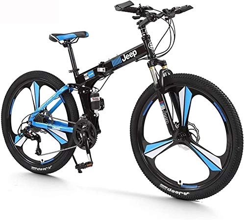 Folding Mountain Bike : Mountain Bikes, Exercise Bike For Home Mountain Bike Exercise Bike Bicycle Mens Bicycle Womens Bicycle Mountain Bike Bicycle Adult 26 Inch Bike Folding Bike Portable Student Bicycle (Color : Blue) All