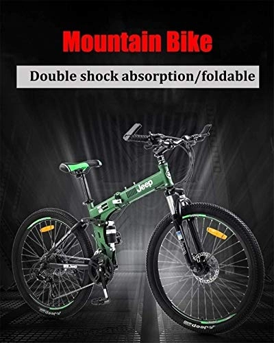 Folding Mountain Bike : Mountain Bikes, Mountain Bike Folding Bikes, 26Inch 24-Speed Double Disc Brake Full Suspension Anti-Slip, Lightweight Aluminum Frame, Double Shock Absorption Suspension Fork (Color : Red) Alloy frame w