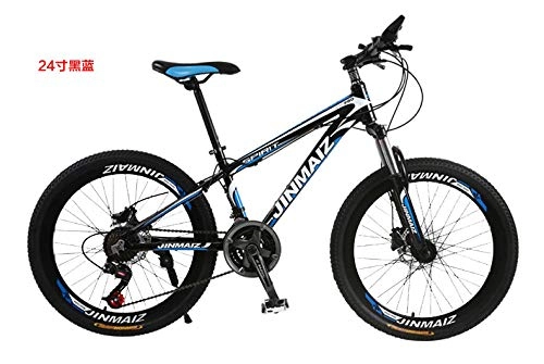 Folding Mountain Bike : Mountain oil brake variable speed bicycle aluminum alloy 30 speed mountain bike-30 speed black blue_26 inch