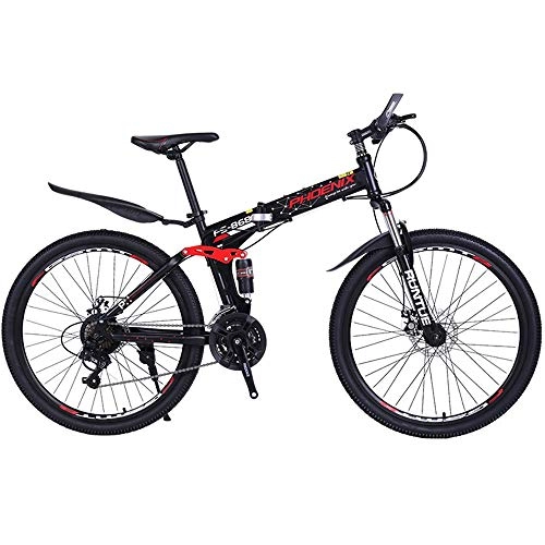 Folding Mountain Bike : NBWE Bicycle Folding Mountain Bike Male Speed Off-Road Racing Youth Student Female Adult Bicycle 26 Inches Commuter bicycle