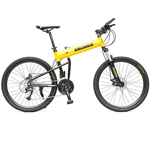 Folding Mountain Bike : NBWE Folding Mountain Bike Shifting Adult All-Aluminum Off-Road Racing Shock Absorber Disc Brakes 26 Inches Commuter bicycle