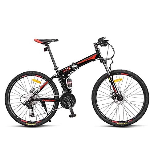 Folding Mountain Bike : NBWE Mountain Bike Bicycle Folding Speed Men's Adult Student Off-Road Road Racing Bicycle 27 Speed 26 Inches Commuter bicycle