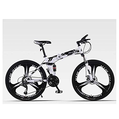 Folding Mountain Bike : Outdoor sports 26" Folding Mountain Bike 27 Speed Dual Suspension Bicycle Dual Disc Brake Bike