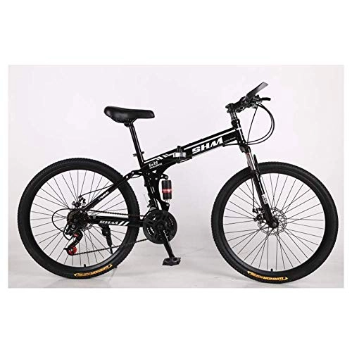 Folding Mountain Bike : Outdoor sports Bikes / Folding Bikes Folding Mountain Bike Adult Variable Speed Bicycle 26 Inch Cross Country Bicycle Shock Absorber Black Disc Brake