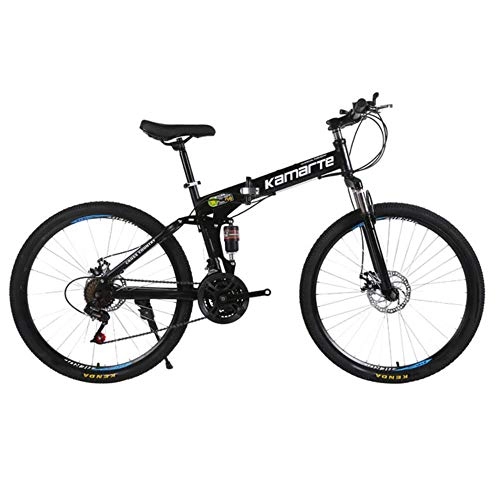 Folding Mountain Bike : Pakopjxnx 27 speed bike adult wheel mountain bicycle folding, 26 inch black