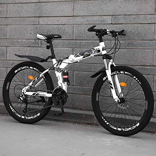Folding Mountain Bike : PengYuCheng Folding mountain bike 24 speed sports car adult off-road vehicle road racing male and female students youth bicycle q1