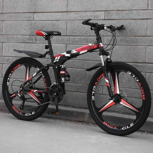 Folding Mountain Bike : PengYuCheng Folding mountain bike 24 speed sports car adult off-road vehicle road racing male and female students youth bicycle q10