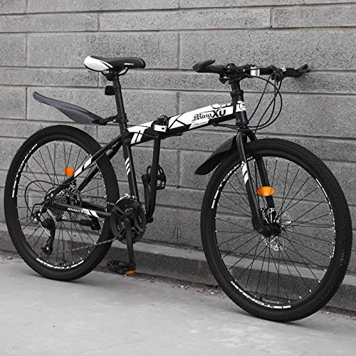 Folding Mountain Bike : PengYuCheng Folding mountain bike 24 speed sports car adult off-road vehicle road racing male and female students youth bicycle q19