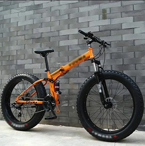 Folding Mountain Bike : PFSYR Folding Snowmobiles, Mountain Bikes With Extra-large Tires, Unisex Bicycles Off-road Bike, Adult Gearshift Bikes Mountain Bikes Racing Bike Tour Travel Riding Bicycle 247Speed