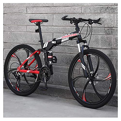 Folding Mountain Bike : Professional Racing Bike, 21 * 24 * 27Speed Folding Bike Adult MTB Bikes, Folding Outroad Bicycles, Foldable Mountain Bicycle, 24 * 26Inch Lightweight Foldable Bikes, Mini Folding Bike