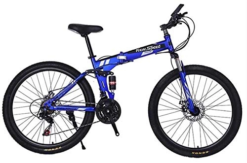Folding Mountain Bike : Qianqiusui 26" Mountain Bike - 17" Aluminium frame with Disc Brakes - Multicolor selection, 5, 21speed (Color : 1, Size : 27speed)