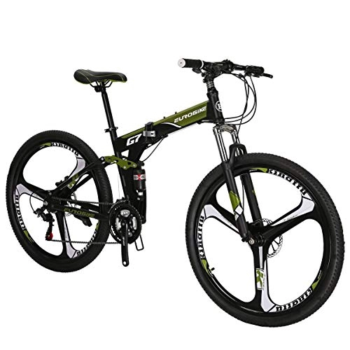 Folding Mountain Bike : SL G7 Mountain Bike 27.5 3 spoke bike Folding Bike green bike(GREEN)