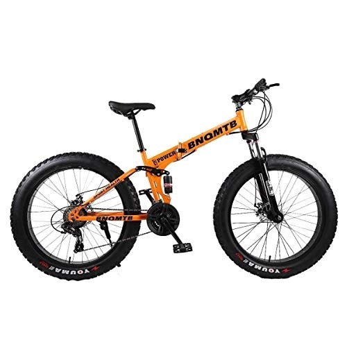 Folding Mountain Bike : WJSW Folding Mountain Bike 26" Alloy Boy Bicycles 27 Speed Dual Suspension 4.0Inch Fat Tire Bicycle Can Cycling On Snow, Mountains, Roads, Beaches, Etc