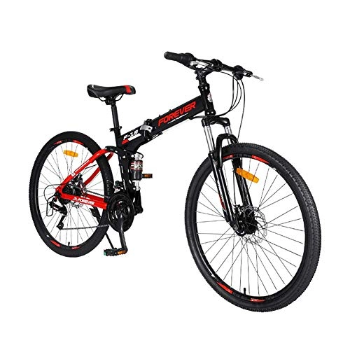 Folding Mountain Bike : XBSLJ Mountain Bikes, Adult Mountain Bike 26 Inch 24 Speed Off-Road Variable Speed Shock Absorber Men And Women Bicycle Bicycle