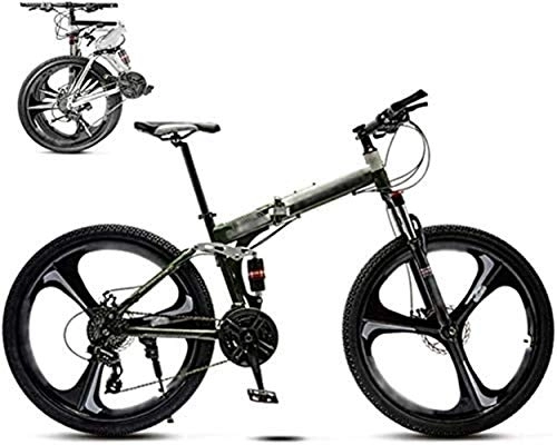 Folding Mountain Bike : XHLLX 26 Inch MTB Bicycle, Unisex Folding Commuter Bike, 30-Speed Gears Foldable Mountain Bike, Off-Road Variable Speed Bikes for Men And Women