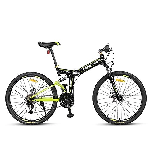 Folding Mountain Bike : XMIMI Foldable Mountain Bike Ultra Light Portable Off-Road Transmission Adult Soft Tail Bicycle Male 26 Inches 24 Speed