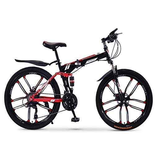 Folding Mountain Bike : XWDQ Folding Mountain Bike Bicycle 20 / 24 / 26 Inch Male And Female Students Variable Speed Double Shock Absorption Adult, 20inch, 30speed