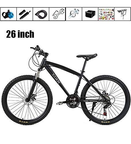 Folding Mountain Bike : XYQCPJ Mountain Bikes, 24 / 26 Inch Portable Folding Variable Speed Bicycle Double Disc Brake Safety Non-Slip Double Shock Absorption Comfortably Durable Suitable For Daily Travel