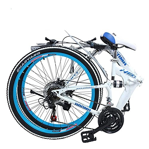 Folding Mountain Bike : YANGHAO-Adult mountain bike- Folding Mountain Bicycle Bike Adult Lightweight Unisex Men City Bike 27-inch Wheels Aluminium Frame Ladies Shopper Bike with Adjustable Seat, Disc brakes YGZSDZXC-04