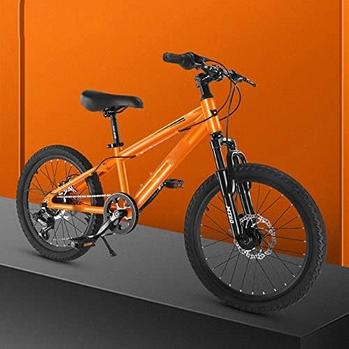 Mountain Bike : 20 Inch Mountain Bike 6-Variable Speed Shock Absorption Ultra-Light Aluminum Alloy Bicycle (Orange) (Orange)