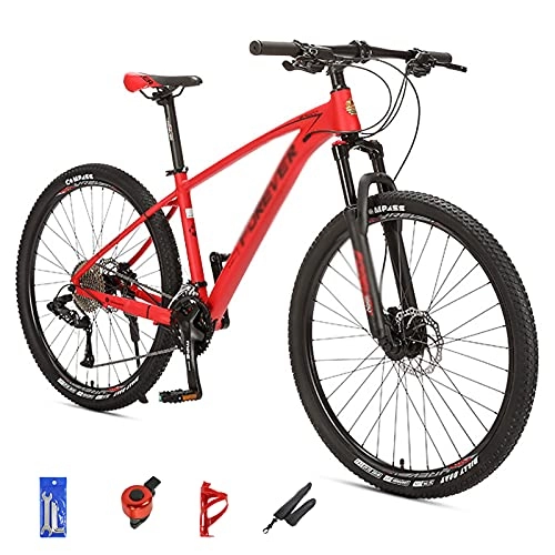 Mountain Bike : 26 / 27.5 / 29in Wheels Bike Mens Mountain Bike Womens Road Bike Adult Commuter City Hybrid Bicycles Aluminum Frame, 33 Speeds Racing Urban Bike Mountain Bicycle, Gray / R red-26inches