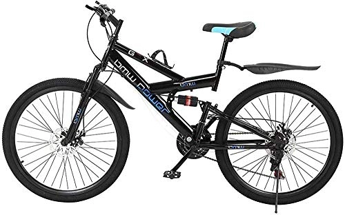 Mountain Bike : 26 Inch 21-Speed Mountain Bike with Front and Rear Disc Brake High Carbon Steel Mountain Bikes Adult Mountain Bikes