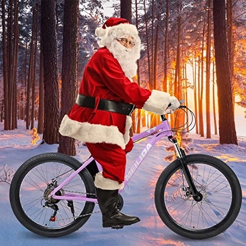 Mountain Bike : 26 Inch Mountain Bike - 21-Speed Bike for Men And Women - Lightweight Aluminum Mountain Bicycle - Disc Brakes Suspension Fork - Purple Bike Giant Talon 3 (Purple, 136 * 73 * 19CM)